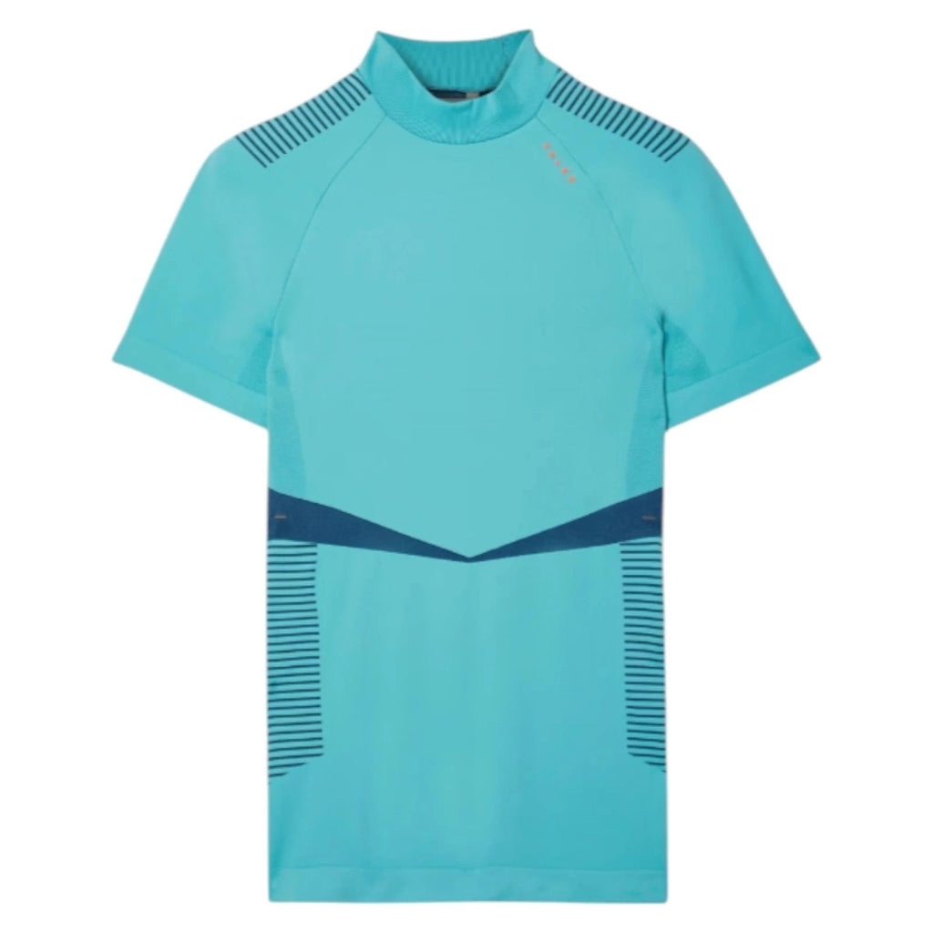 Falke Womens Blue Striped Tech Stretch Sports Shirt