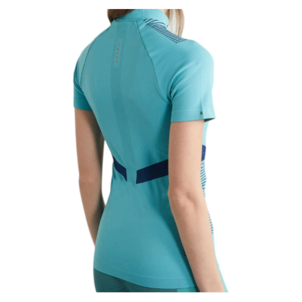 Falke Womens Blue Striped Tech Stretch Sports Shirt
