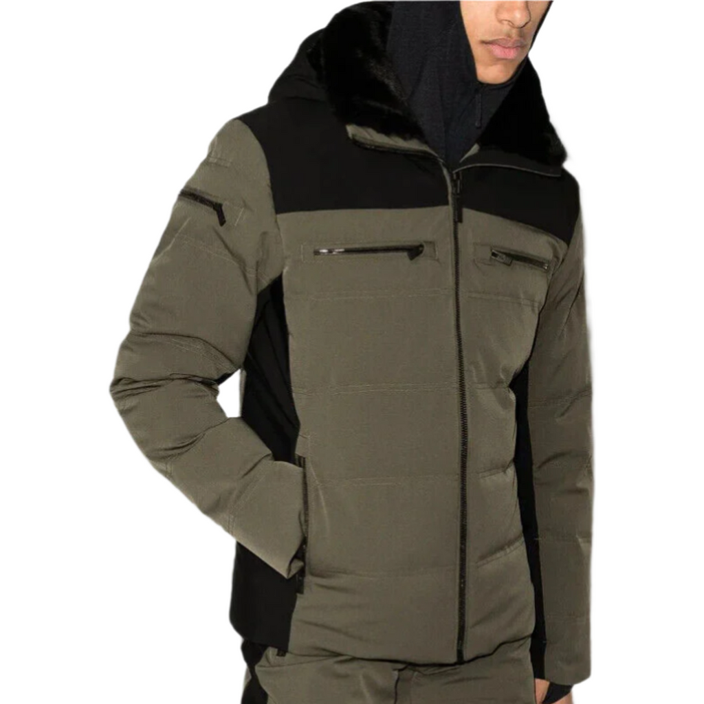 Fusalp Men’s Ski Jacket Padded Whistler Coat Forest Green Black