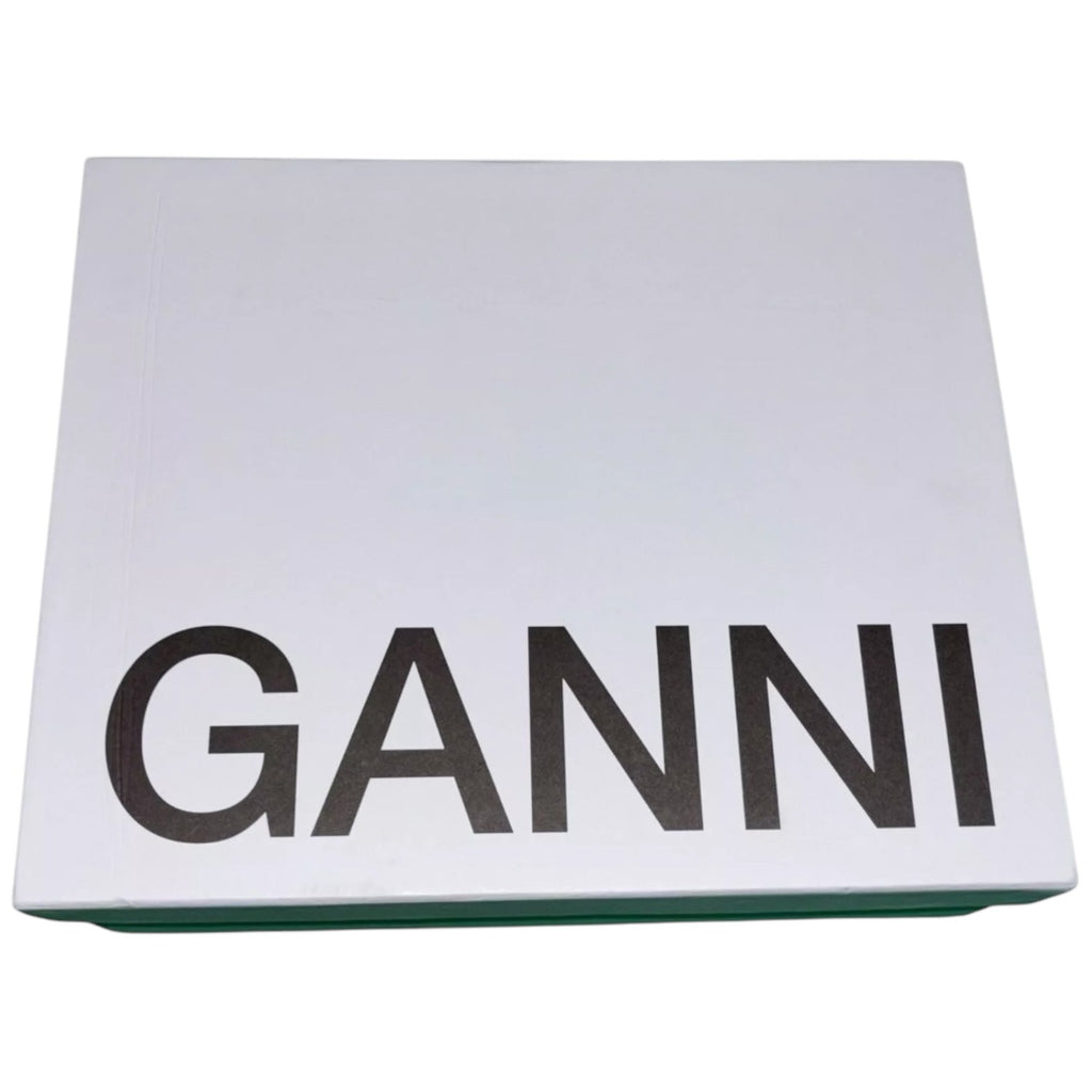 Ganni Court Sneaker White Egret Leather Trainers - Low-Top
