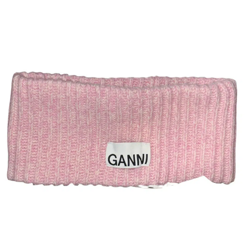 Ganni Lilac Pink Fleece Headband