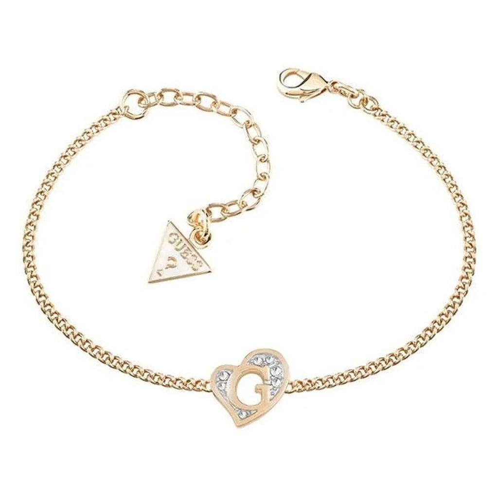 Guess Gold Bold Tone Heart Bracelet Women's Jewellery