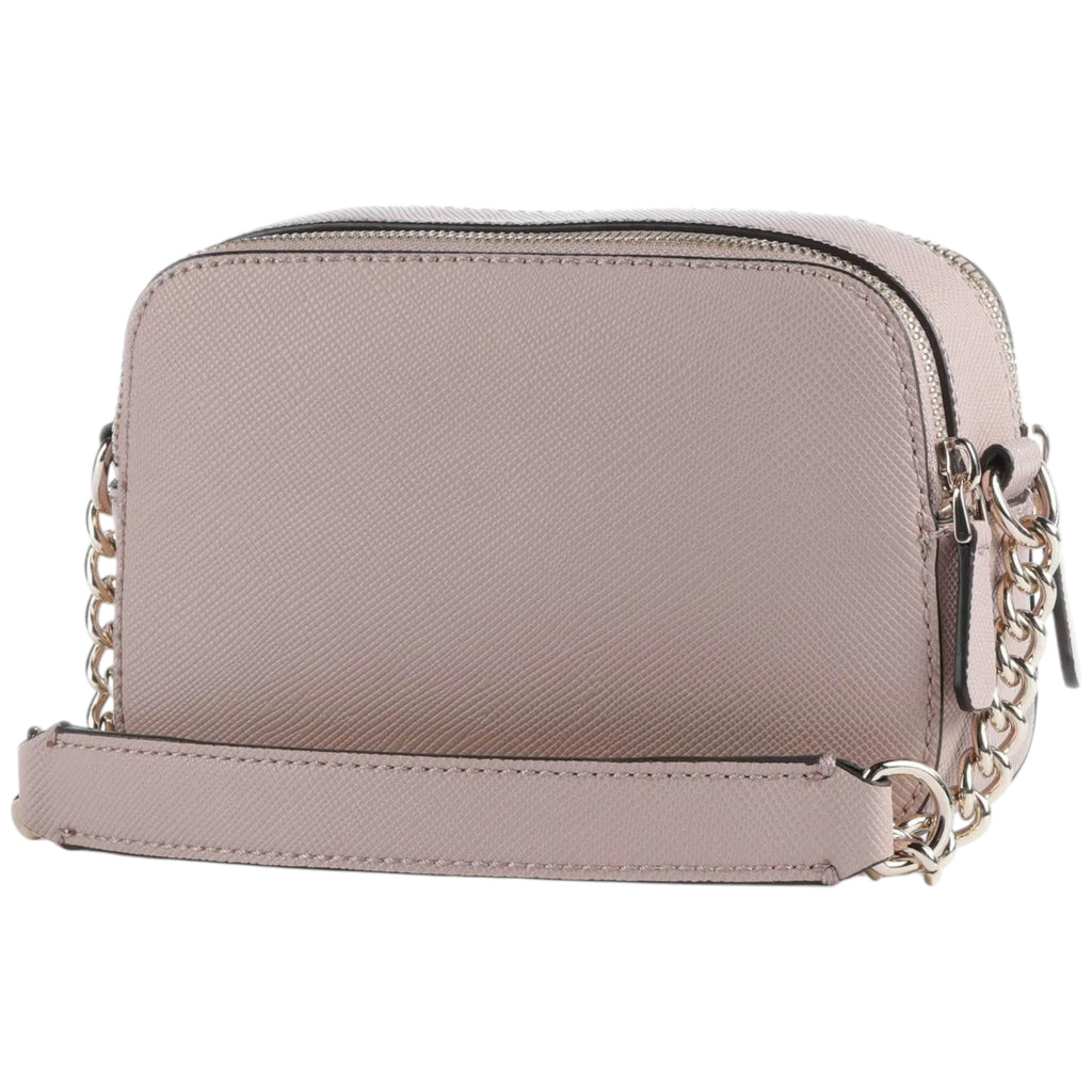 Guess Noelle Rose Pink Crossbody Camera Bag with Gold Chain