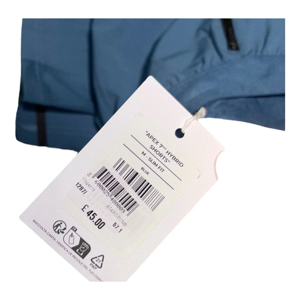 Men's Blue Slim-Fit Stretch-Recycled Polyester Shorts
