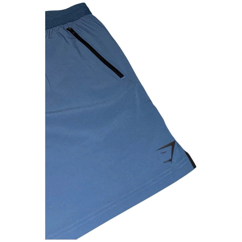 Men's Blue Slim-Fit Stretch-Recycled Polyester Shorts
