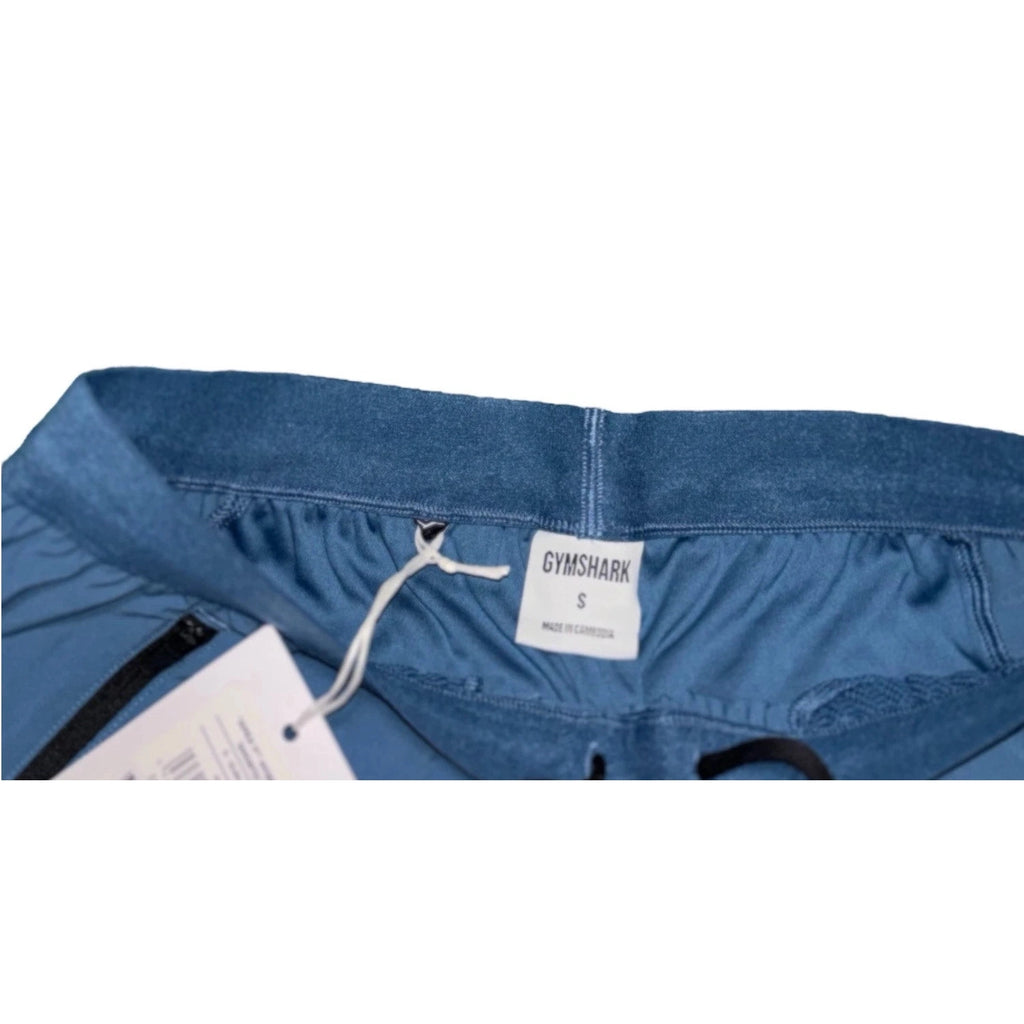 Men's Blue Slim-Fit Stretch-Recycled Polyester Shorts