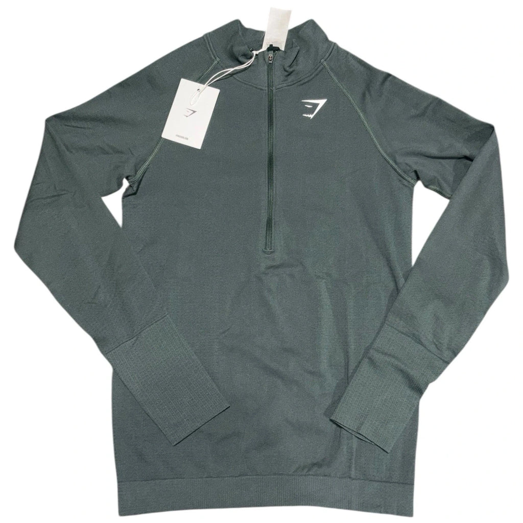 Gymshark Vital Seamless 2.0 Long Sleeved Top Body Fit Green