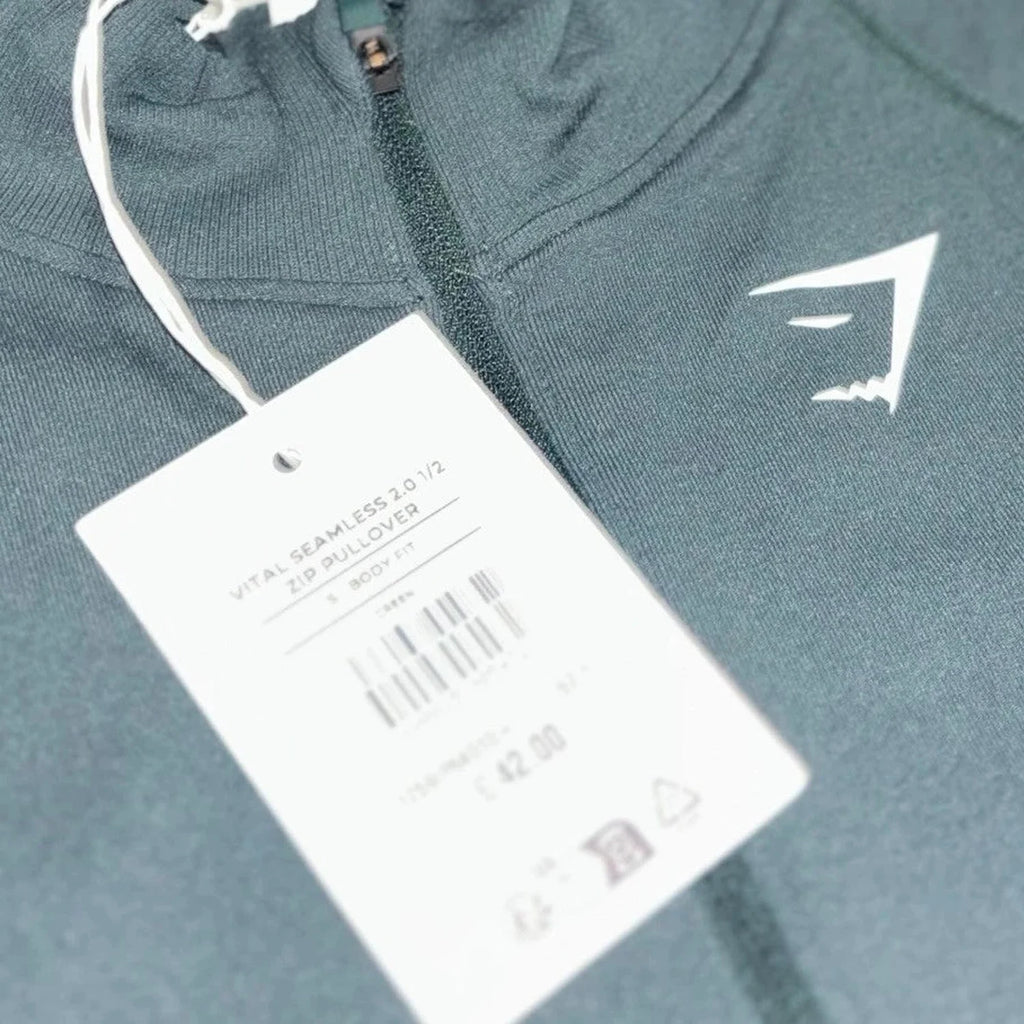 Gymshark Vital Seamless 2.0 Long Sleeved Top Body Fit Green