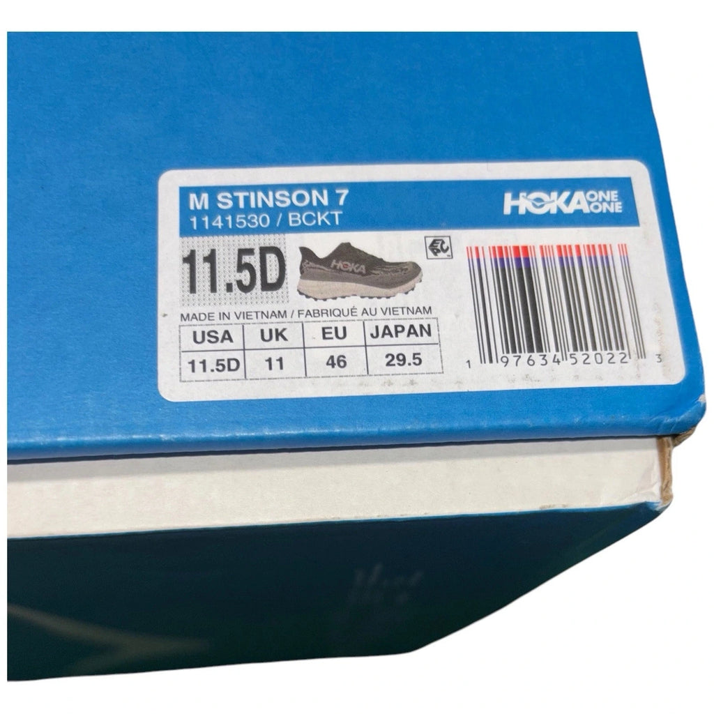 Men Hoka Stinson 7 Trail Running Shoes Grey