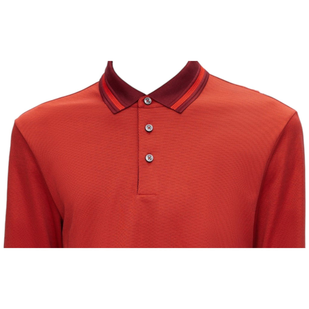 Hugo Boss Dark Red Polo Shirt Long Sleeve