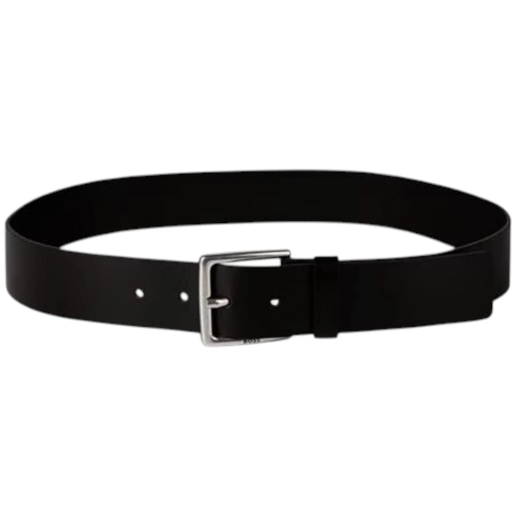 Hugo Boss Men Belt Rummi Dark Brown Cow Leather Buckle