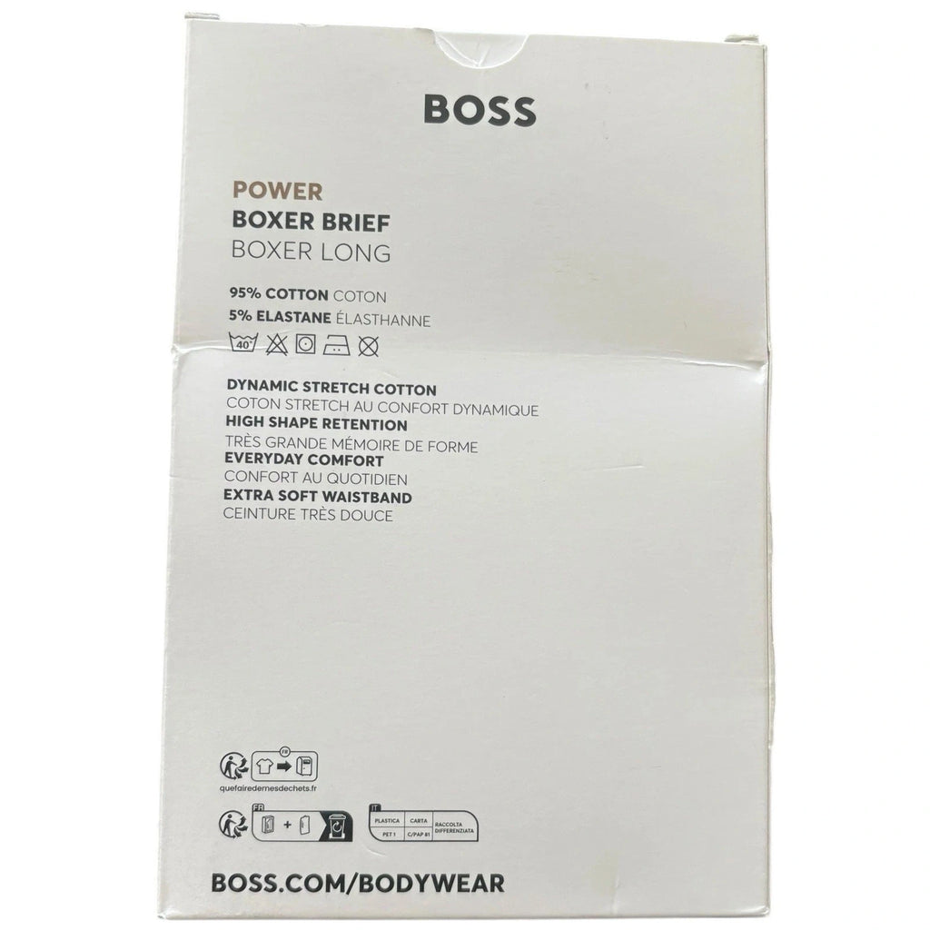 Hugo Boss Mens Boxer Shorts 3 Pack Blue and White