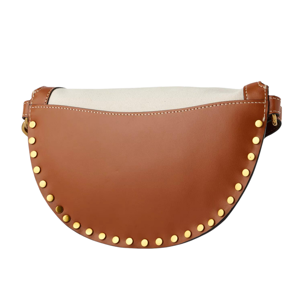 Isabel Marant Skano Brown Cream Leather Cross-Body Bag