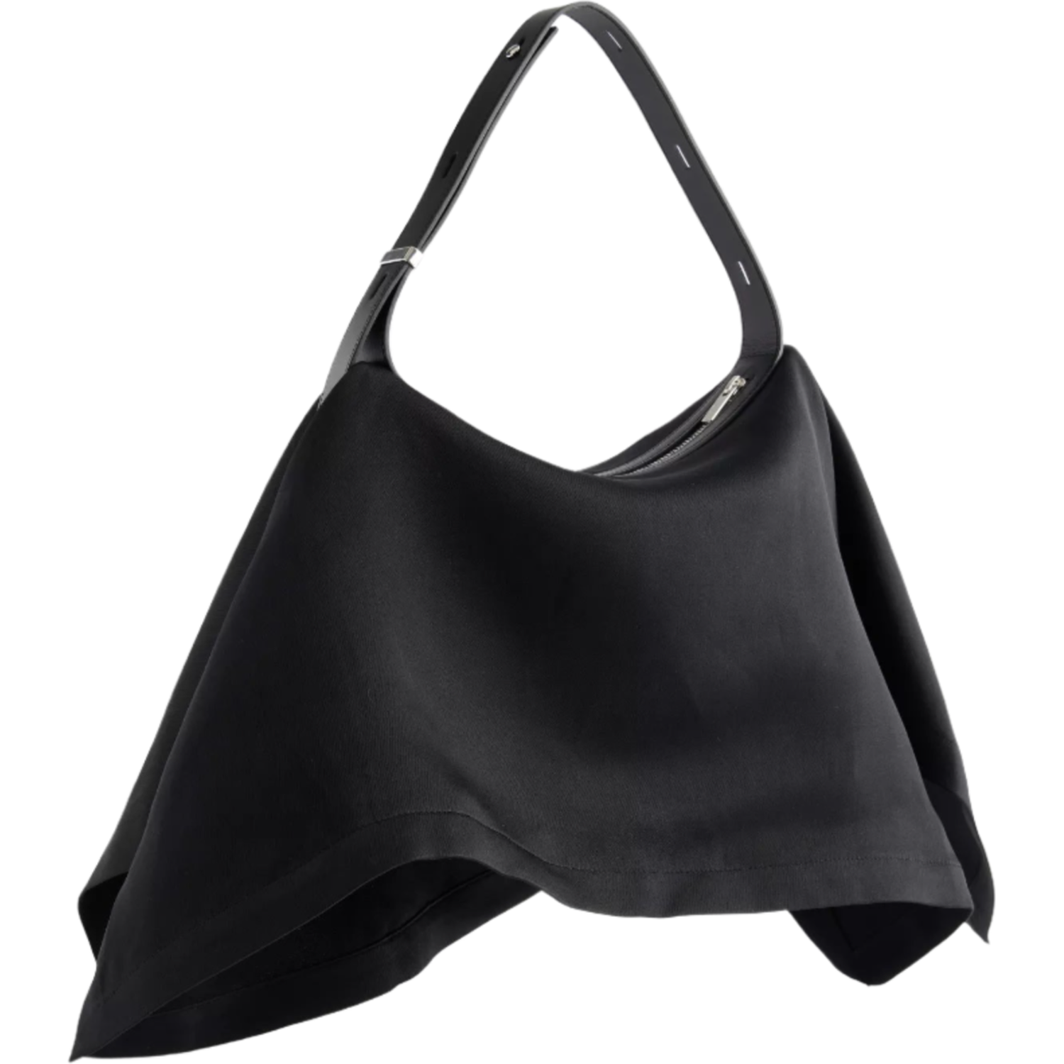Issey Miyake Black Leather Enveloping Square Shoulder Bag Issey Miyake Black Leather Enveloping Square Shoulder Bag