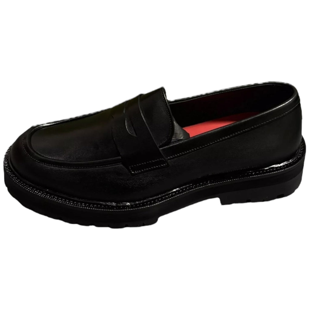 J LINDEBERG Don Black Leather Loafers for Men