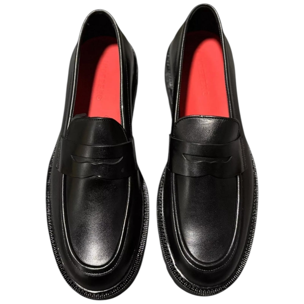 J LINDEBERG Don Black Leather Loafers for Men