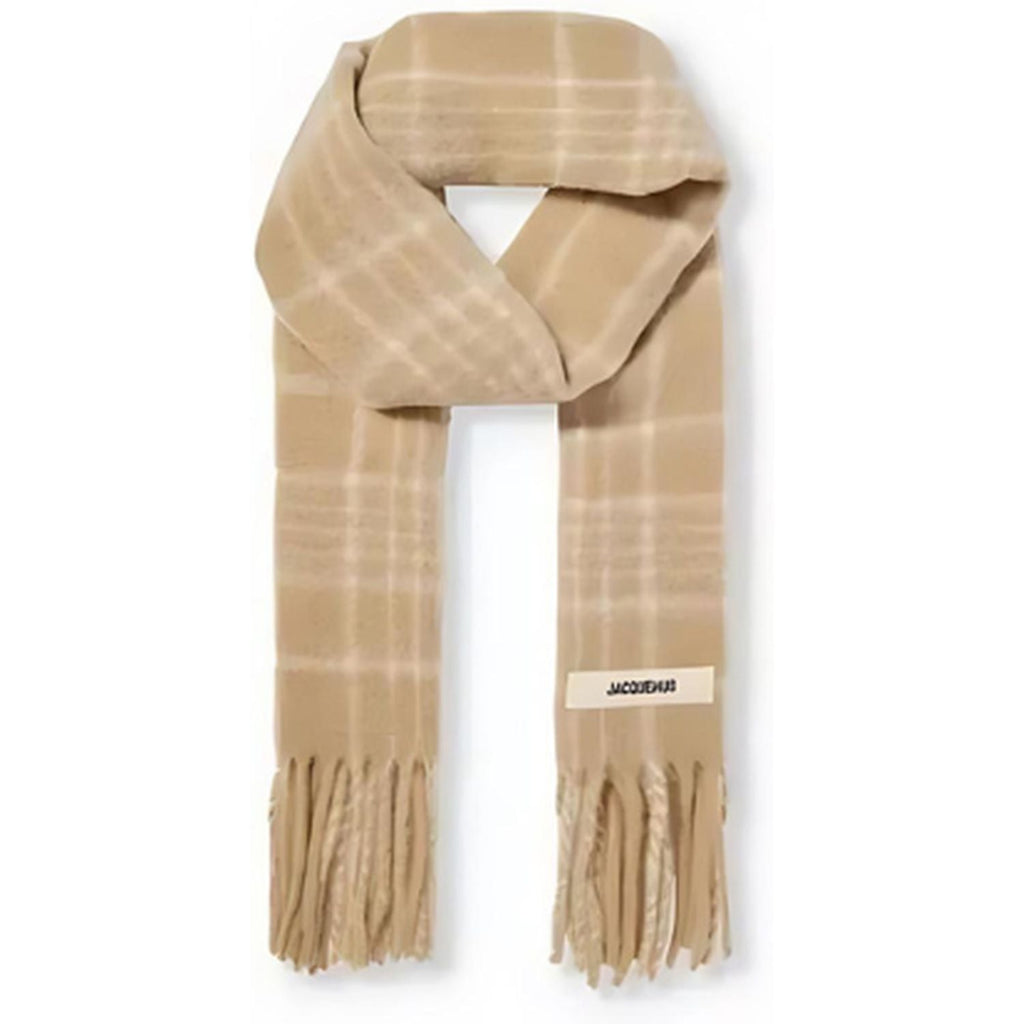 Jacquemus Wool-Blend Knitted Jacquard Scarf "L'echarpe Carro Checked"