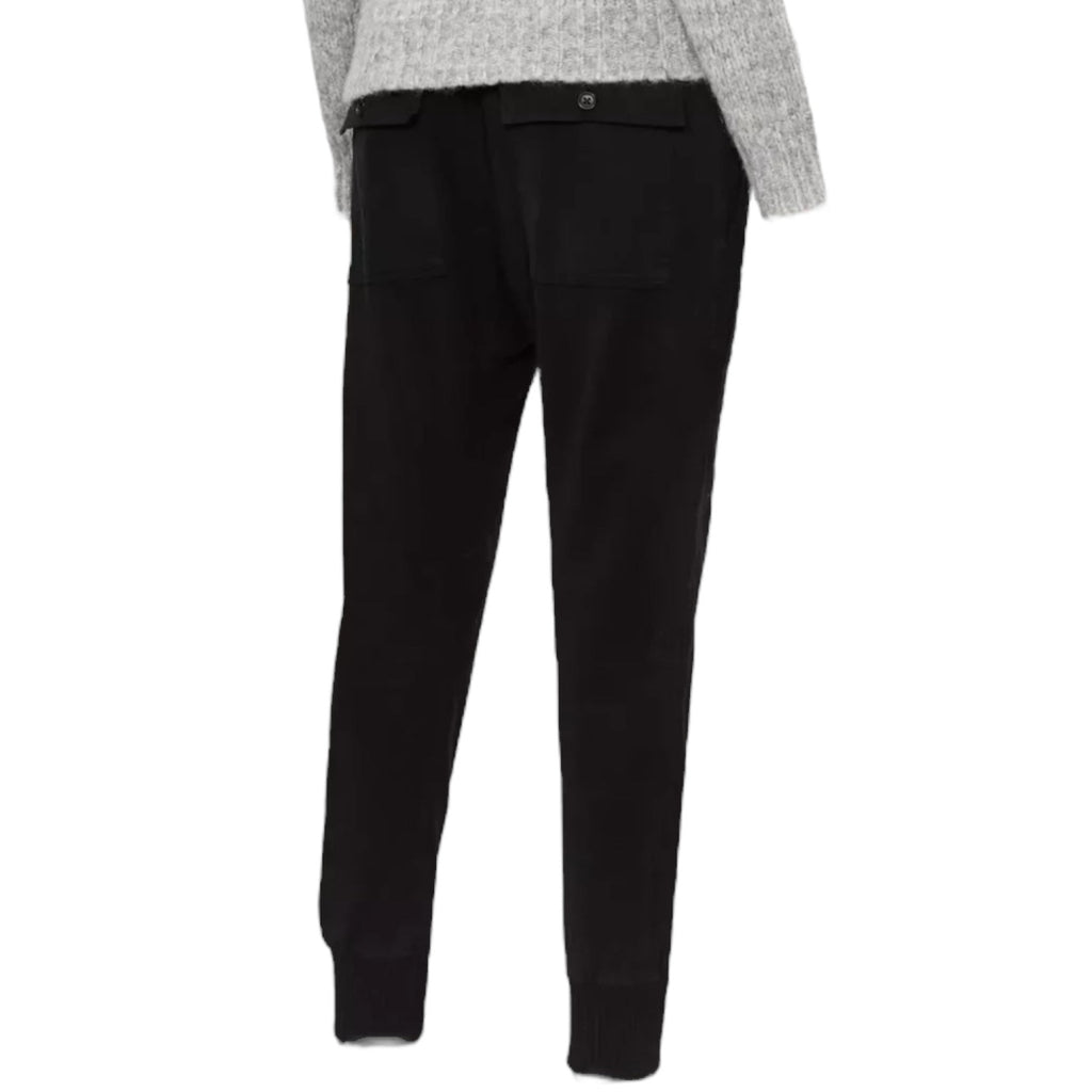 James Perse Women's Black Faded Jersey Track Pants Joggers