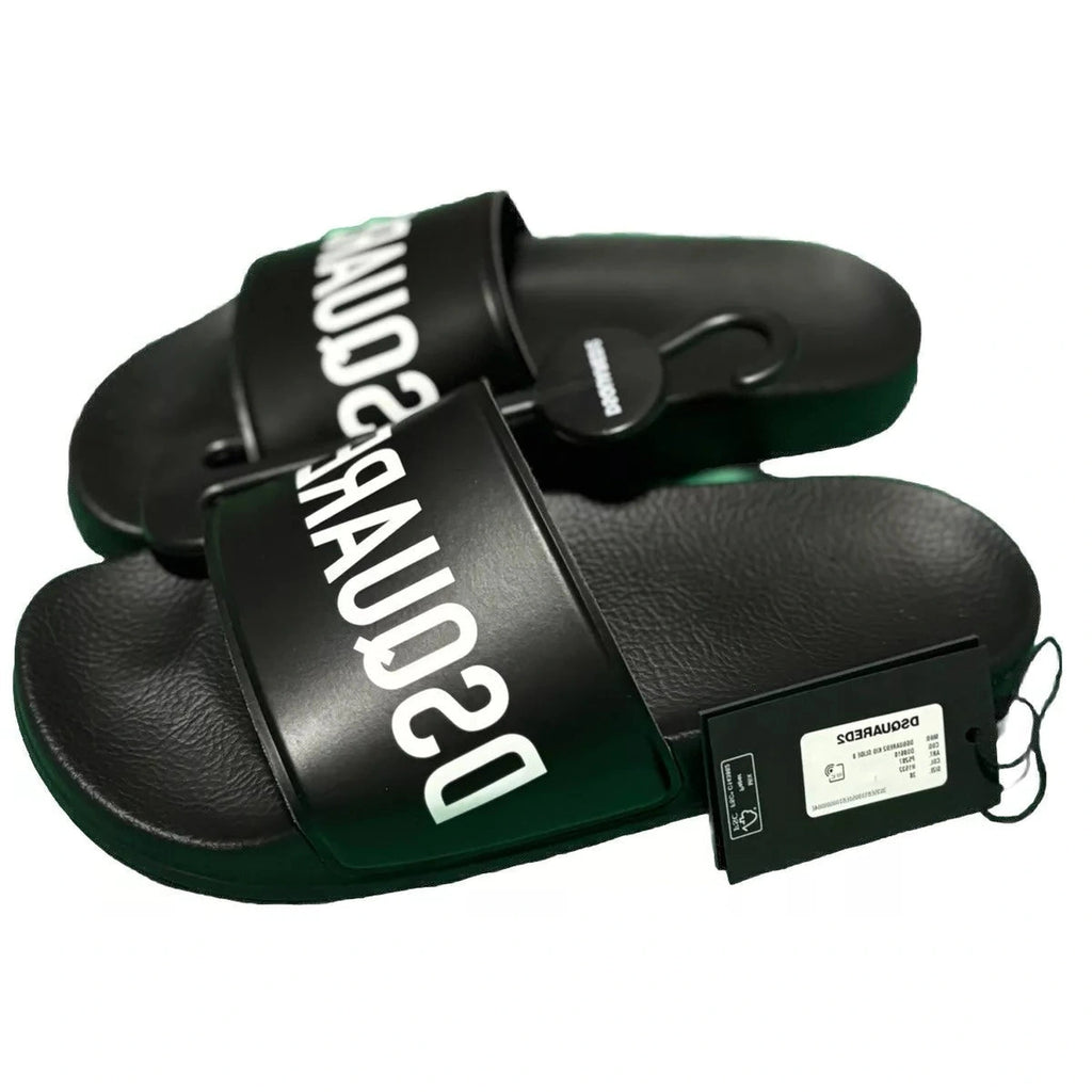 Kids Authentic Dsquared2 Black Sliders
