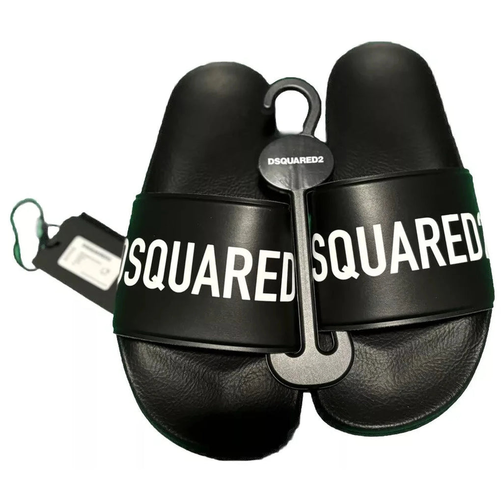 Kids Dsquared2 Black Sliders