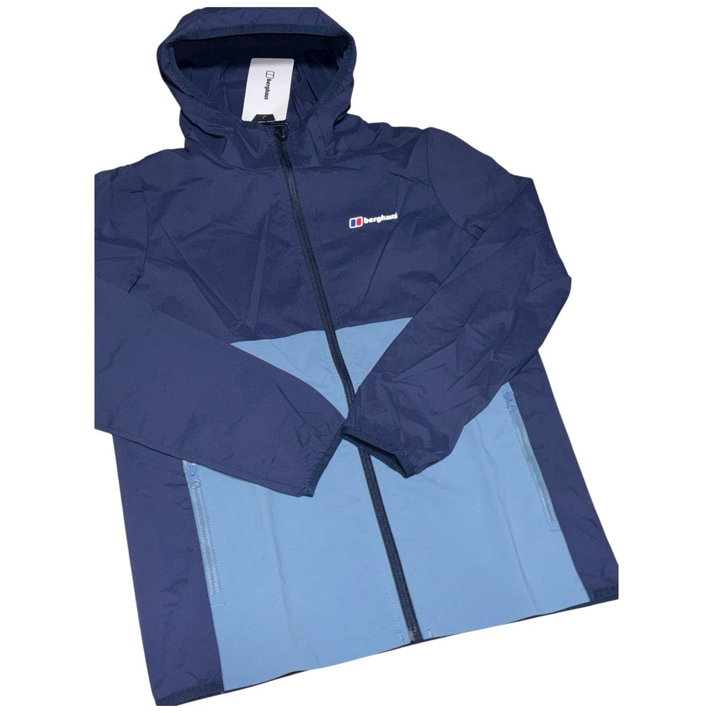 Kids Berghaus Theran Jacket Blue Navy Hooded Coat