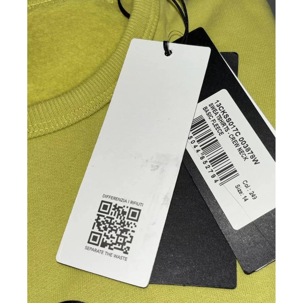 Men's C.P. Company Yellow Crew Neck Sweatshirt