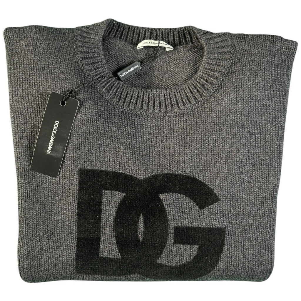 Kids Dolce & Gabbana Virgin Wool Sweatshirt Grey