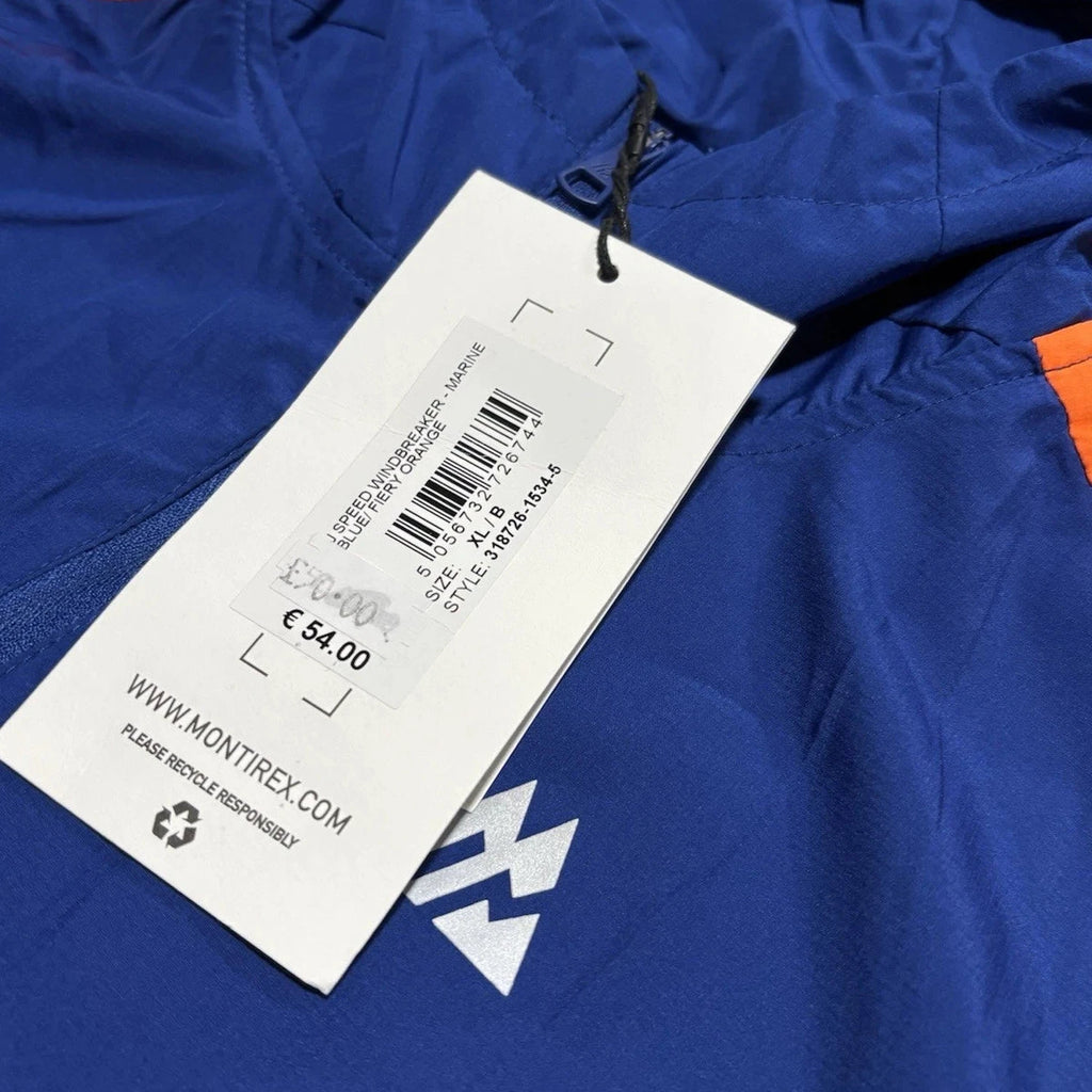 Kids Montirex Speed Windbreaker Jacket Blue Orange
