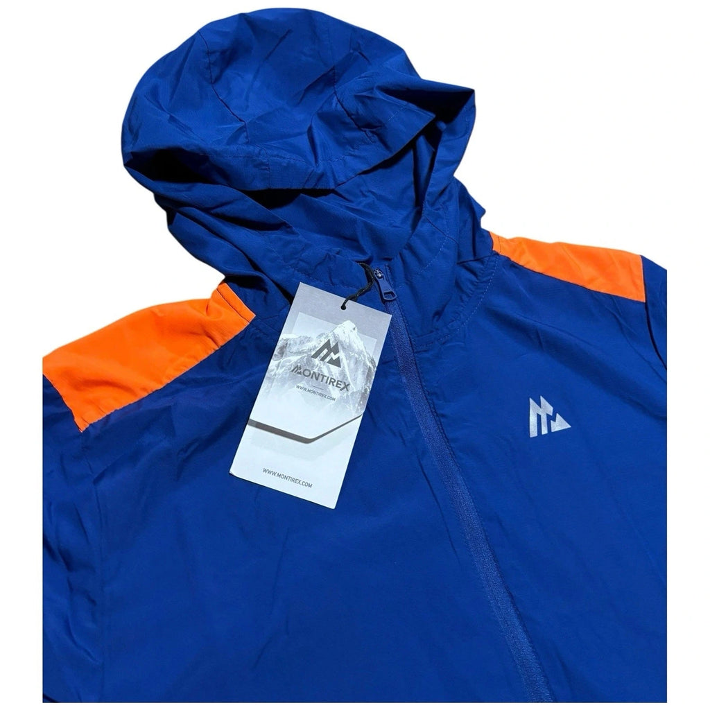Kids Montirex Speed Windbreaker Jacket Blue Orange