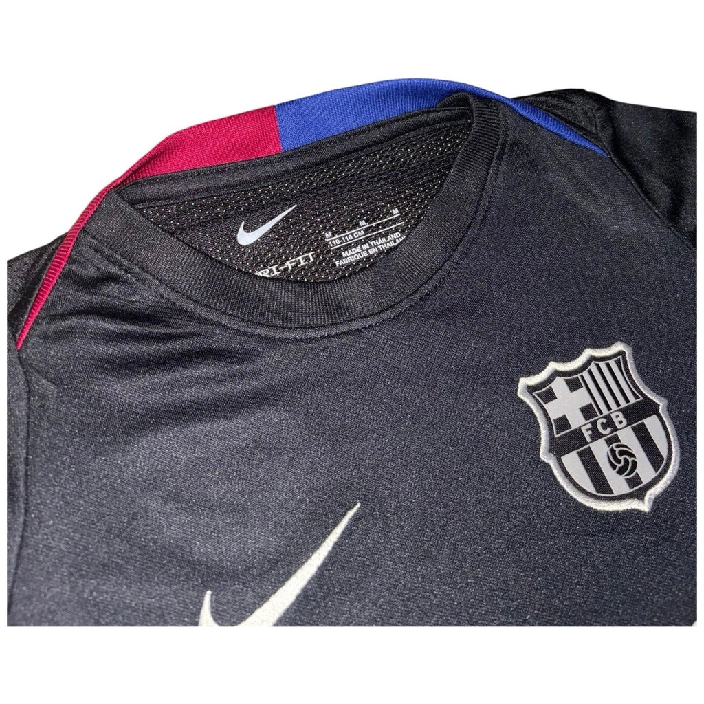 Kids Nike Barcelona Away 24-25 Dri-FIT Football Shirt Black