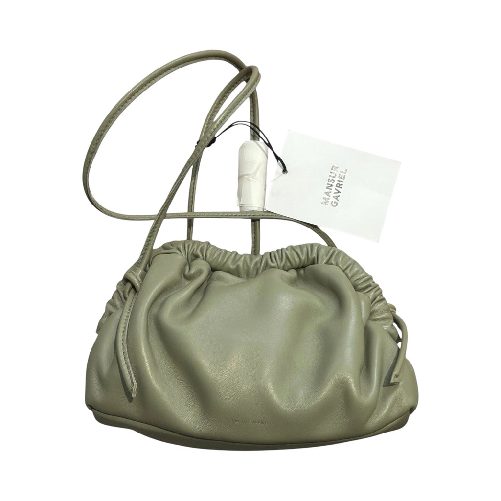 Mansur Gavriel Mini Cloud Lambskin Sage Clutch Bag