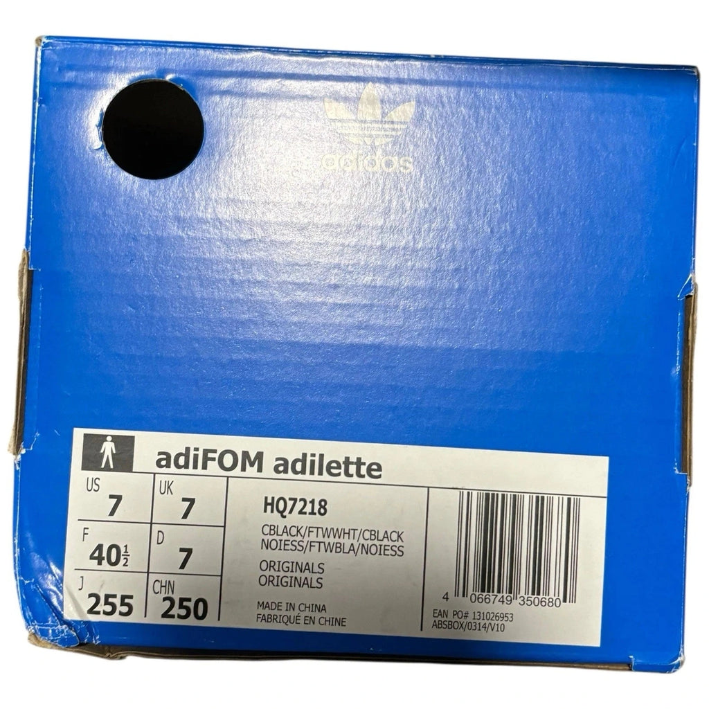 Men Black Adifom Adilette Slides