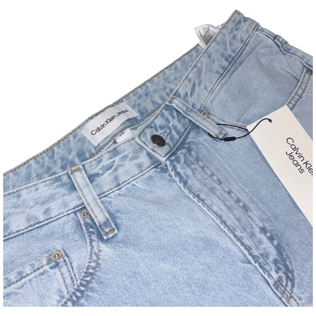 Men Light Blue Washed Calvin Klein 90s Straight Jeans