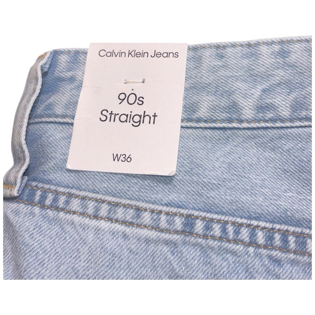 Men Light Blue Washed Calvin Klein 90s Straight Jeans