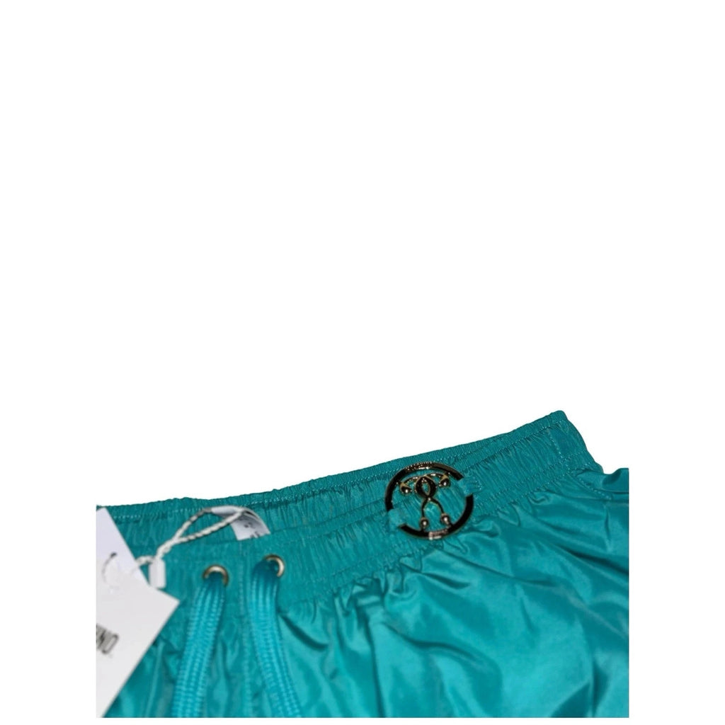 Men Moschino Hardware Logo Green Short Swim Shorts