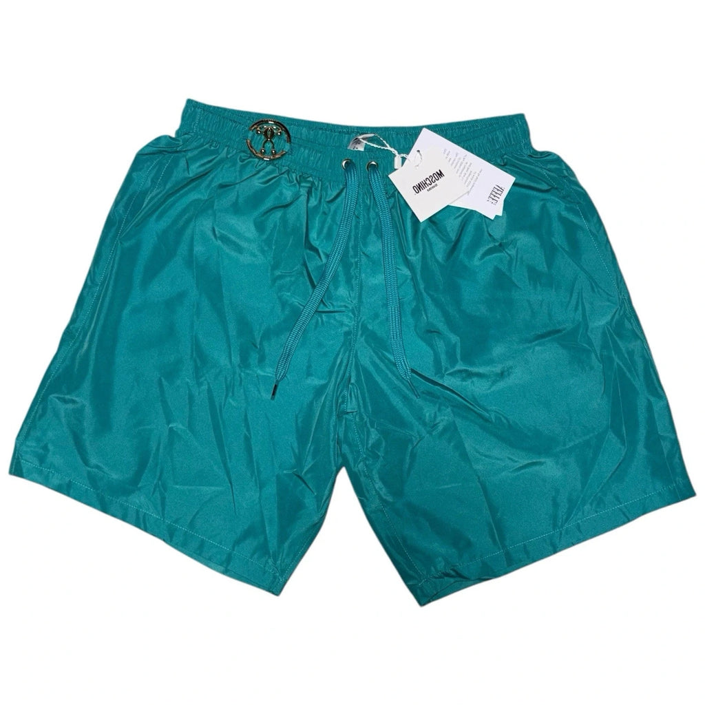 Men Moschino Hardware Logo Green Short Swim Shorts