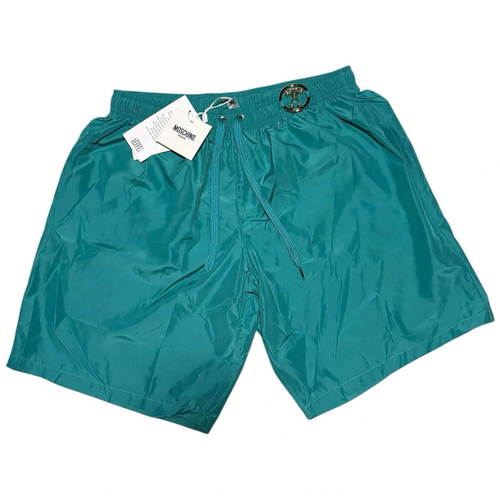 Men Moschino Hardware Logo Green Short Swim Shorts
