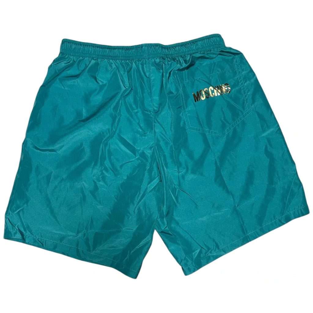 Men Moschino Hardware Logo Green Short Swim Shorts