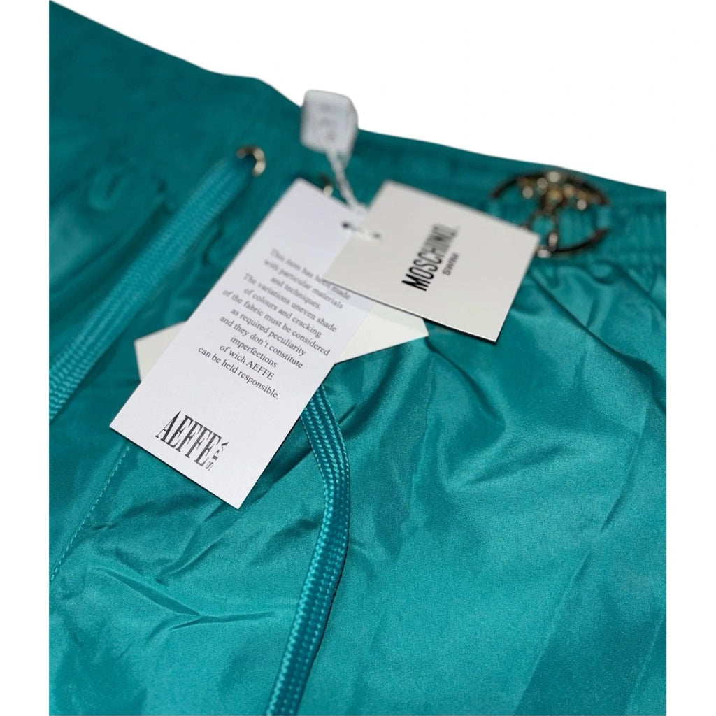 Men Moschino Hardware Logo Green Short Swim Shorts