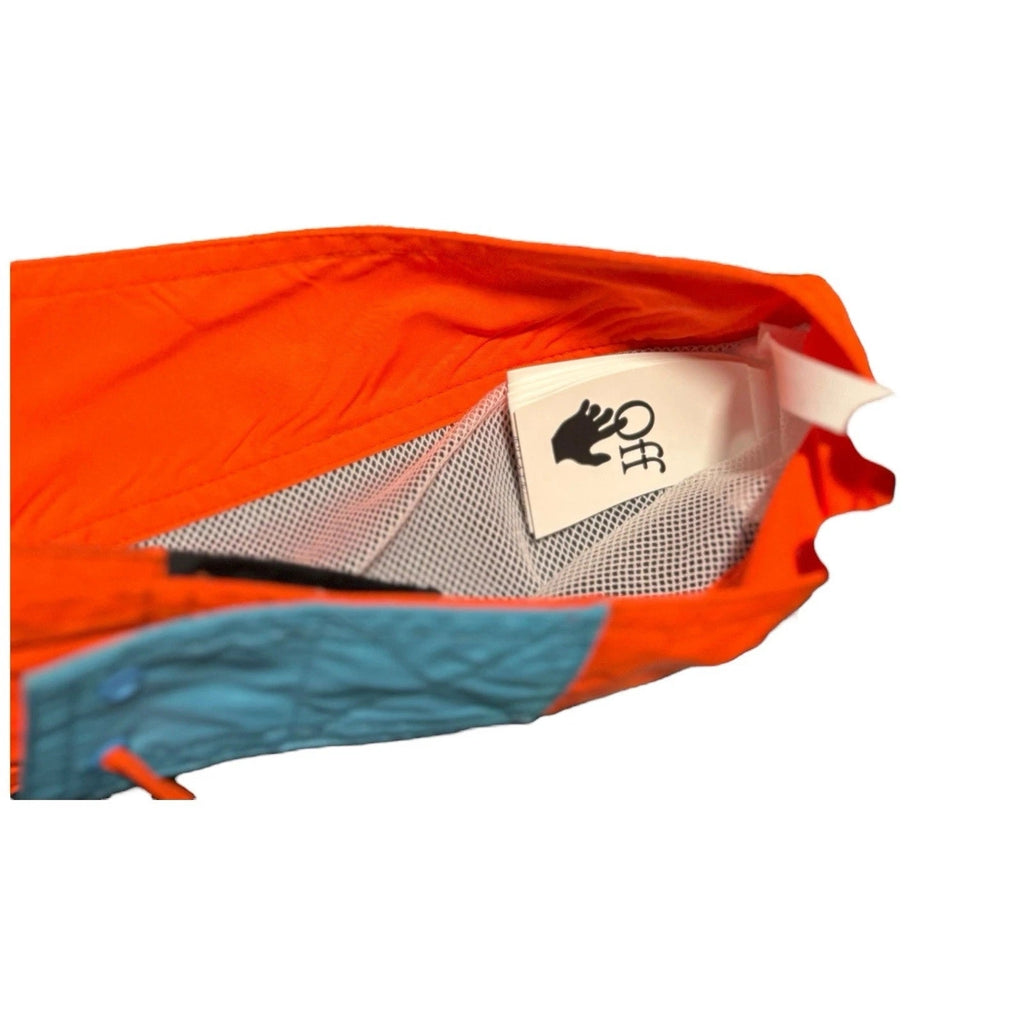 Men Multicoloured Off-White Black Orange Arrow Swim Shorts