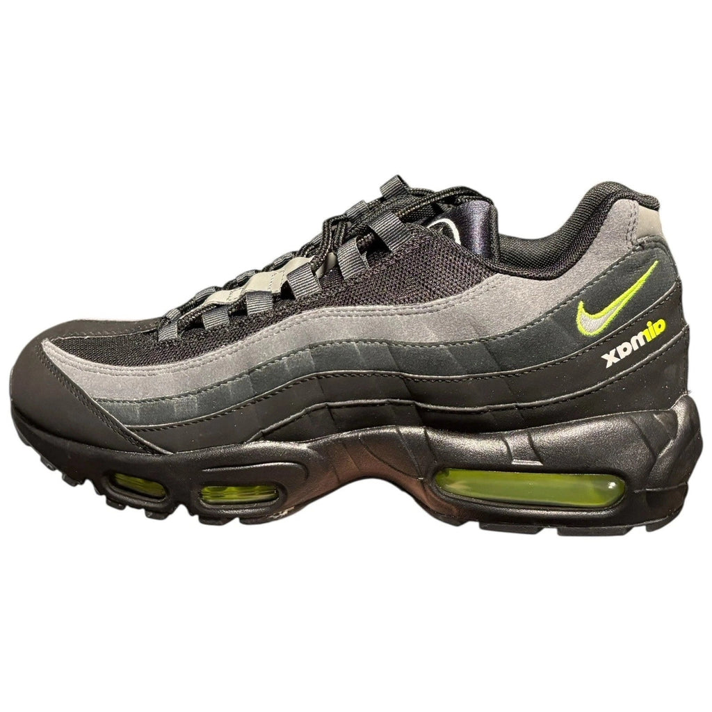 Men Nike Air Max 95 Retro Logo Black Grey Volt Neon