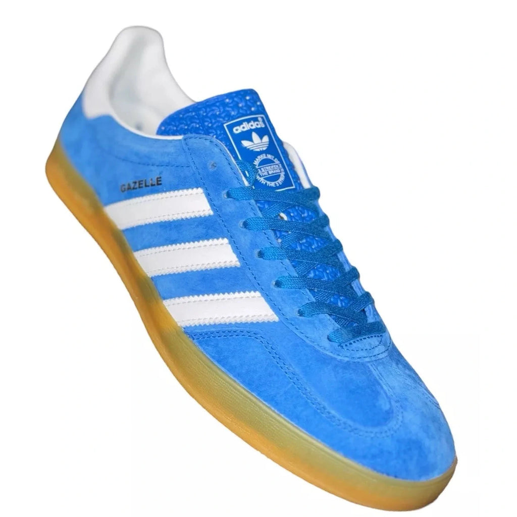 Men's Adidas Originals Gazelle Trainers Blue Bird Cloud White