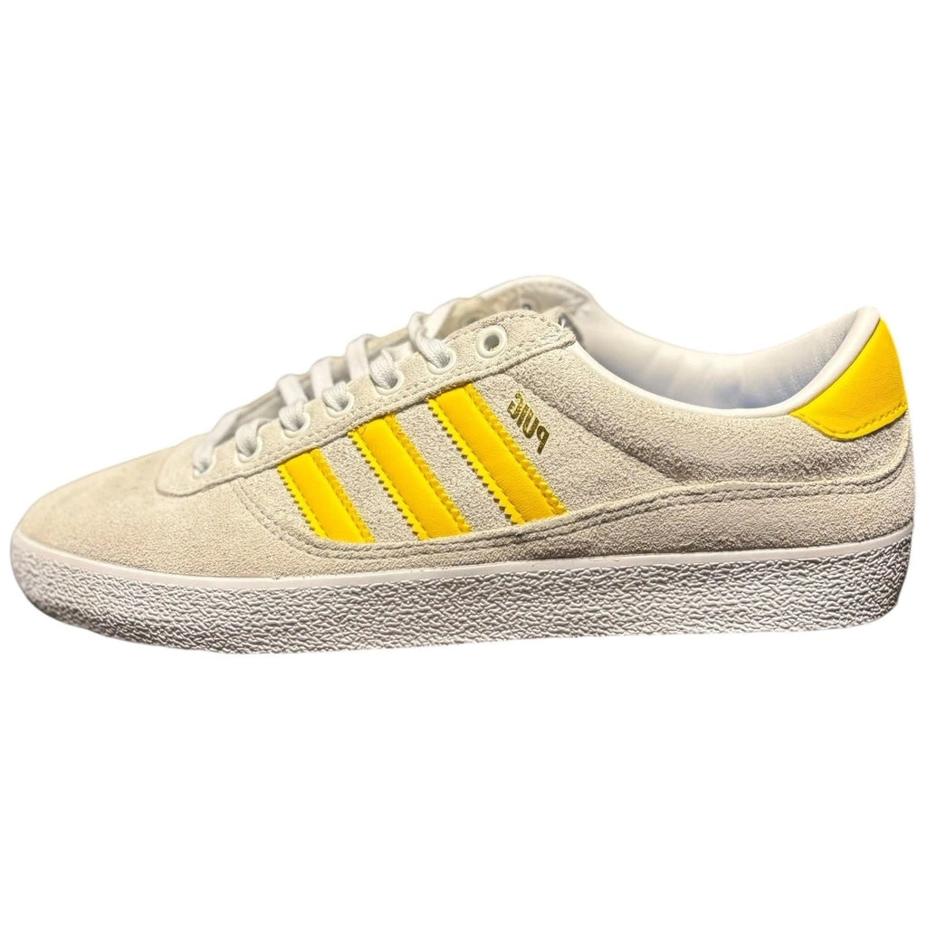 Men's Adidas Puig Indoor Shoes Suede Cloud White Yellow