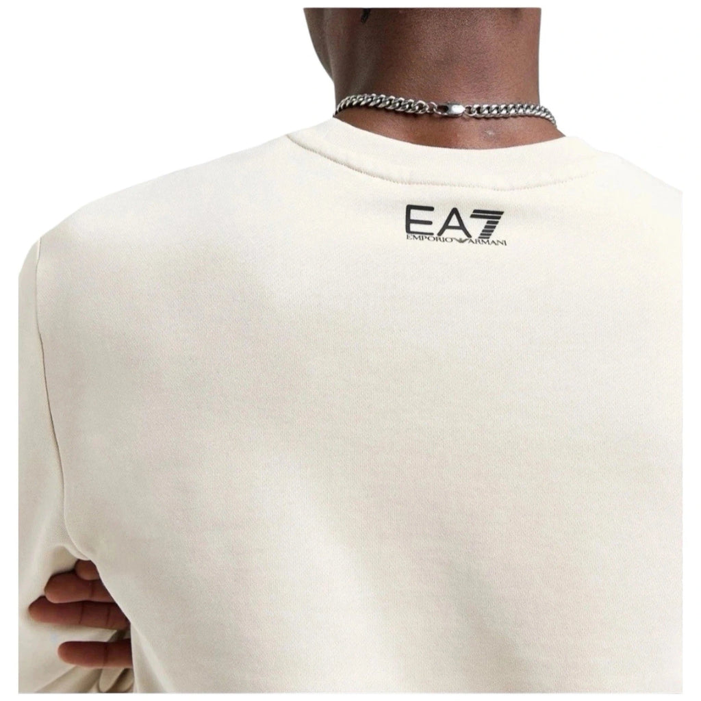 Men's Beige EA7 Emporio Armani Fade Crew Tracksuit