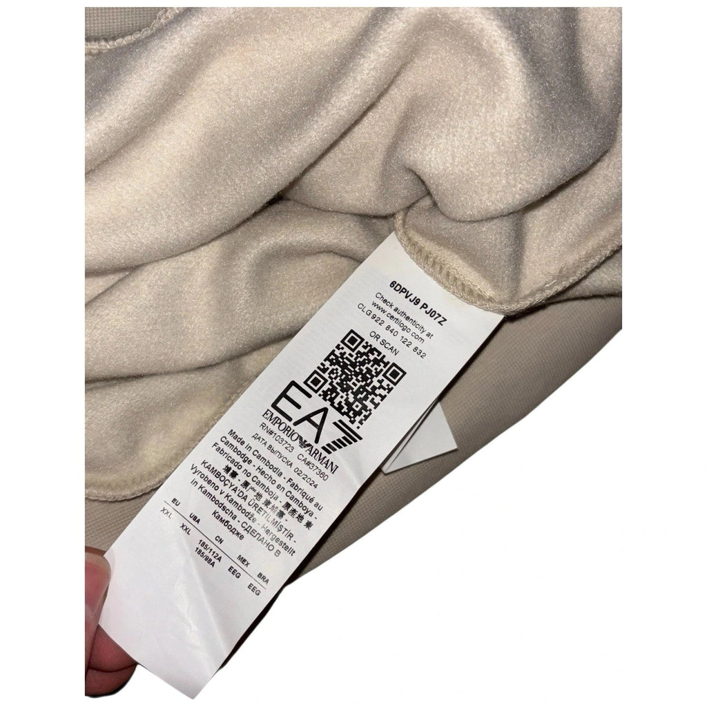 Men's Beige EA7 Emporio Armani Fade Crew Tracksuit