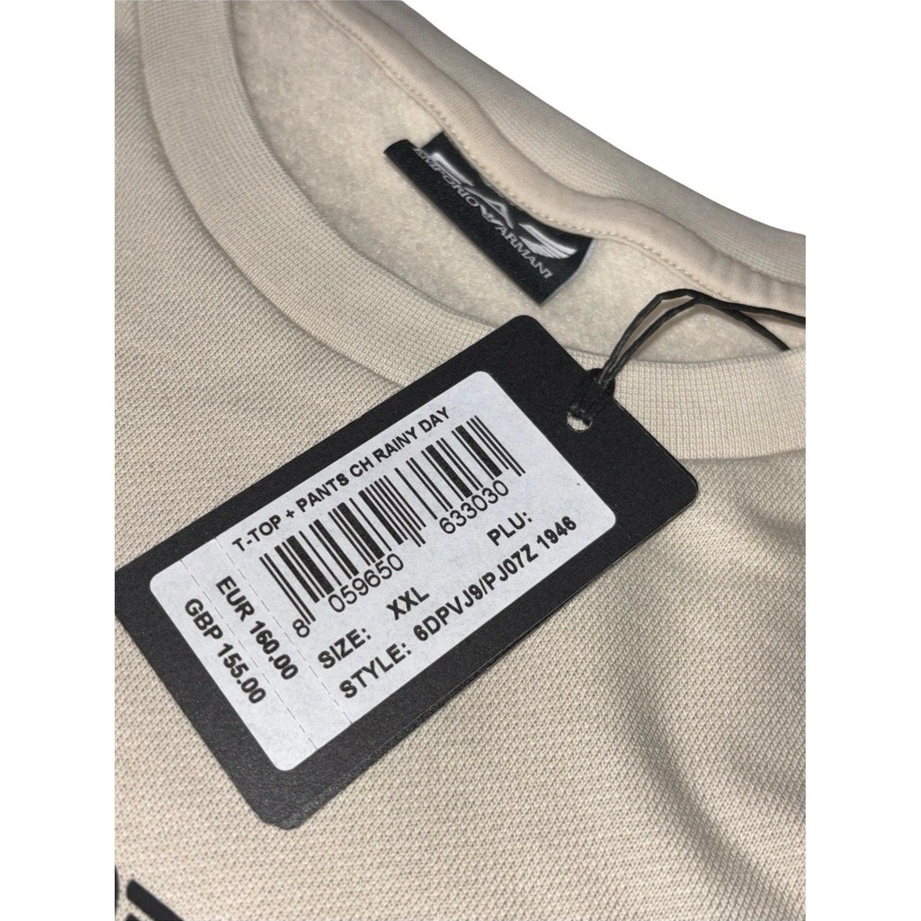 Men's Beige EA7 Emporio Armani Fade Crew Tracksuit