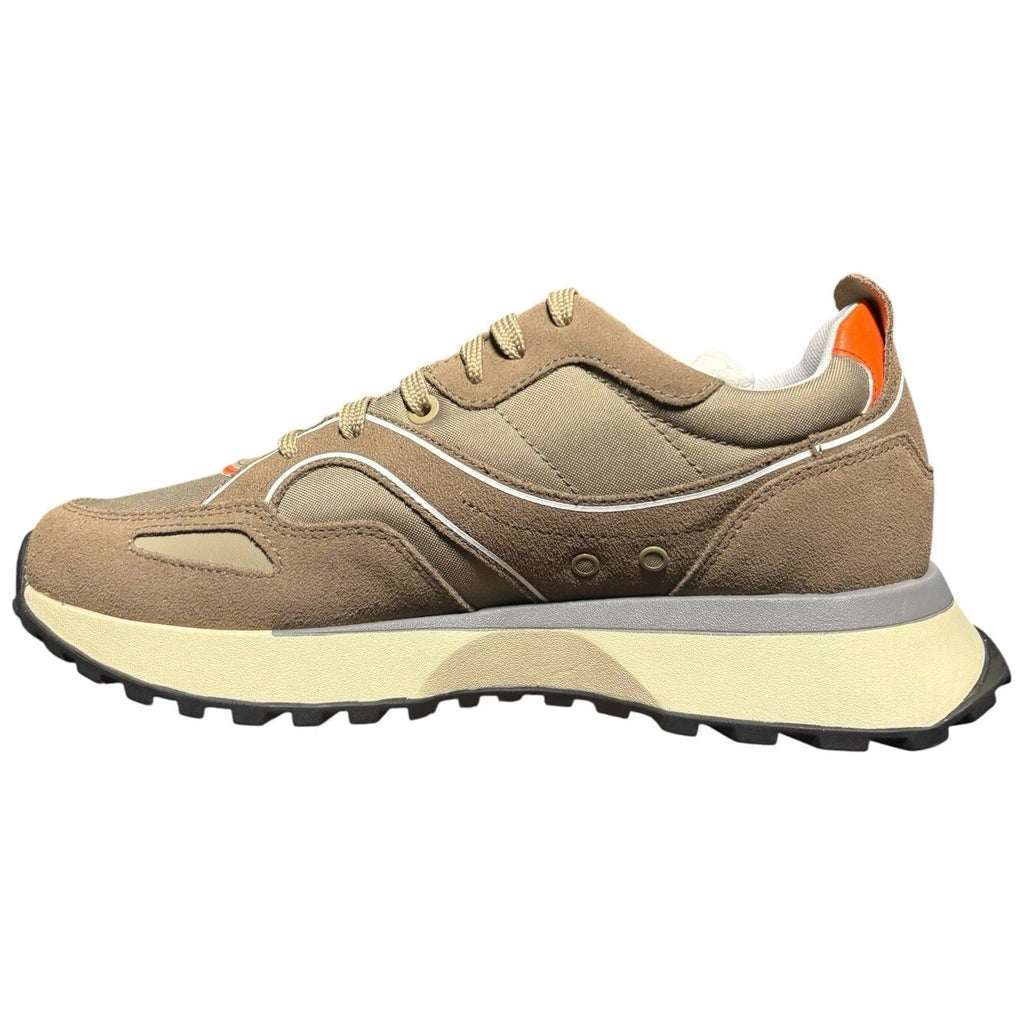 BOSS Men's Beige Suede Jonah Run Trainers