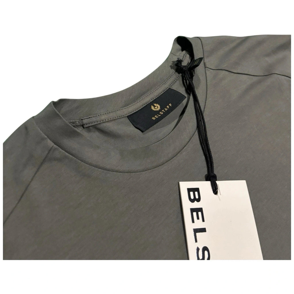 Men's Belstaff Gun Metal Green Grey Short Sleeve T Shirt
