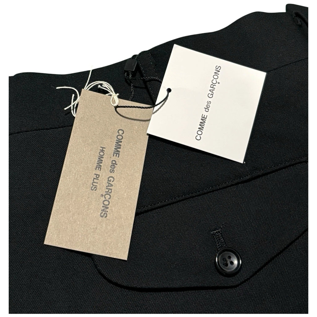 Black Comme Des Garcons Homme Plus Cotton Smart Trousers