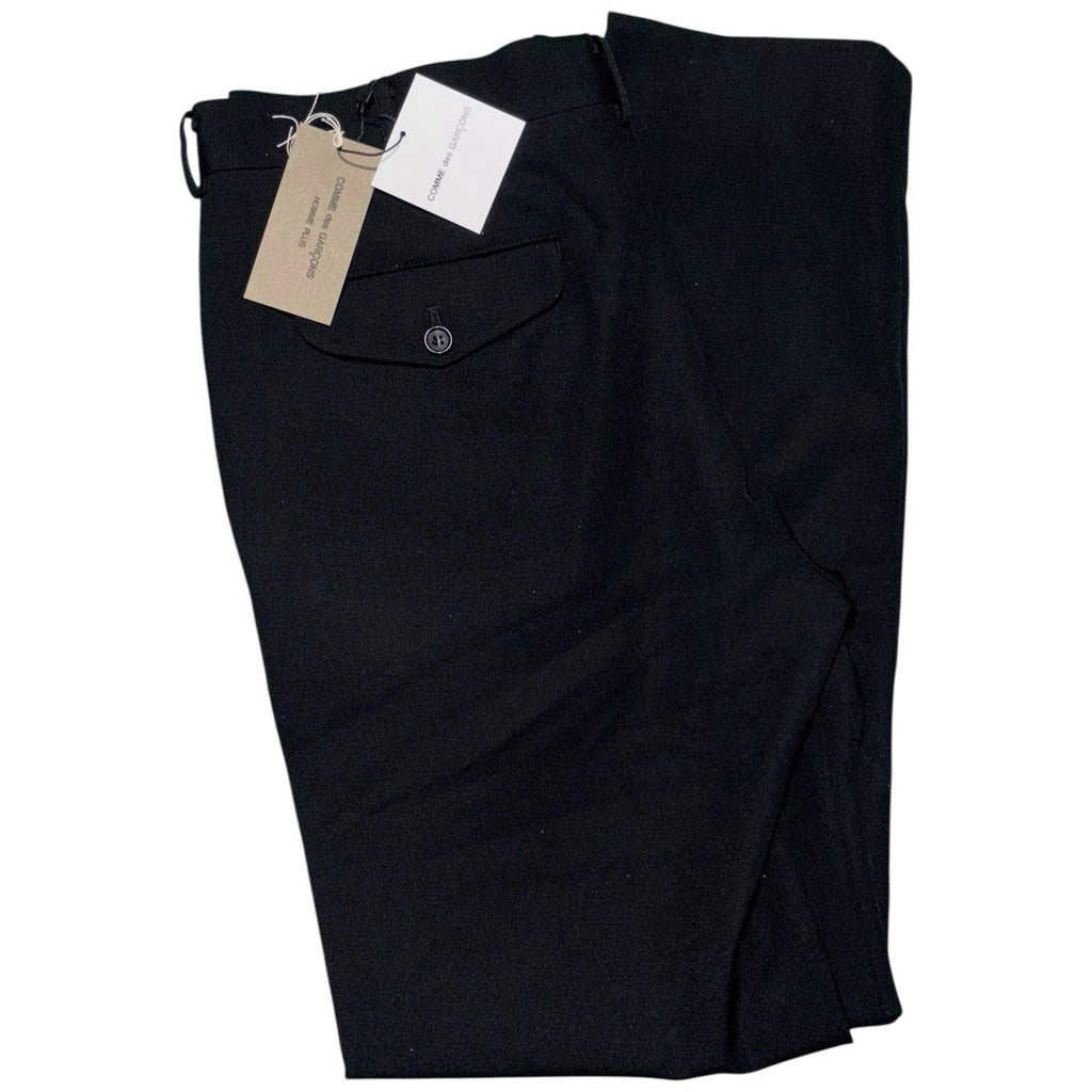 Black Comme Des Garcons Homme Plus Cotton Smart Trousers